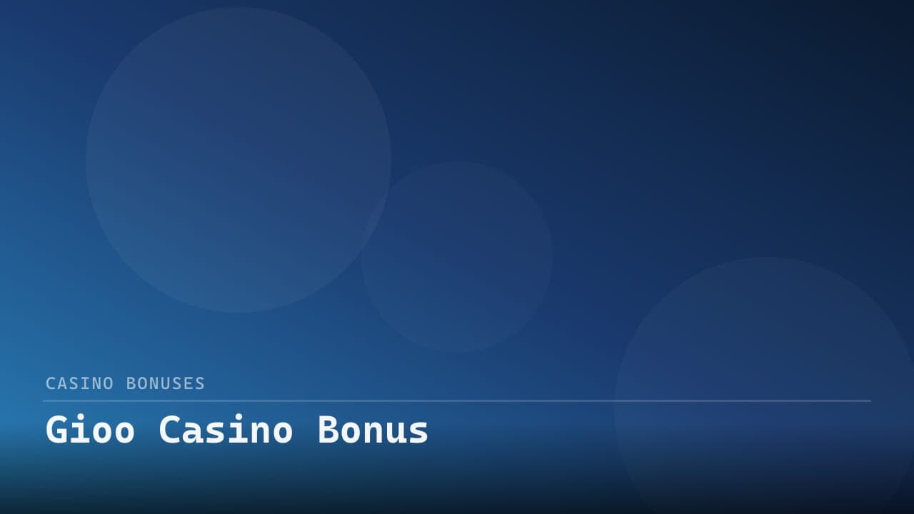 Gioo Casino Bonus