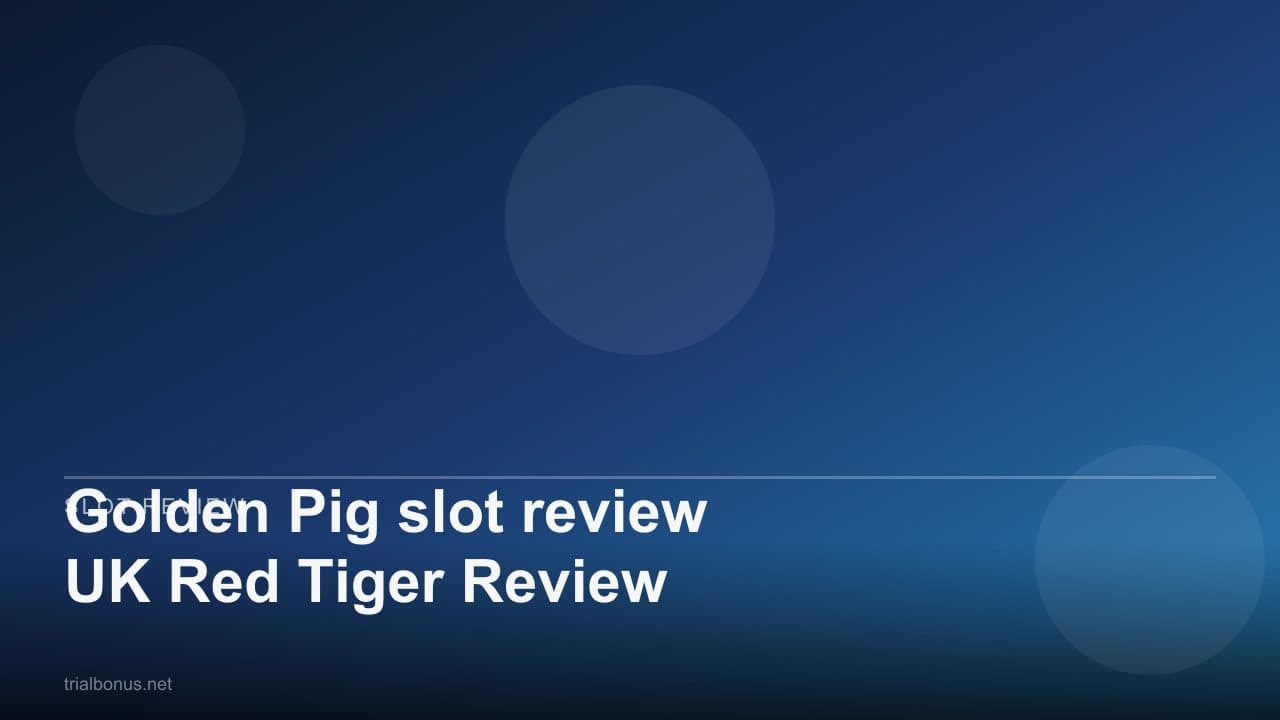 Golden Pig slot review UK Red Tiger Review