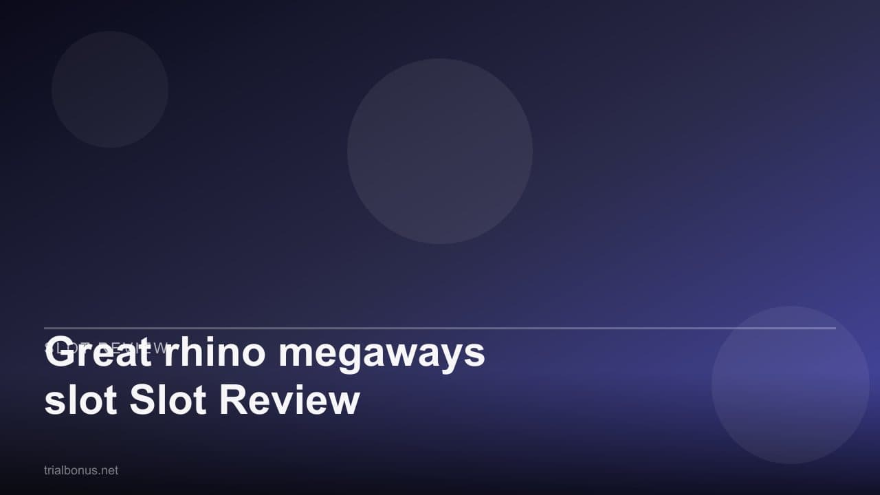 Great rhino megaways slot Slot Review