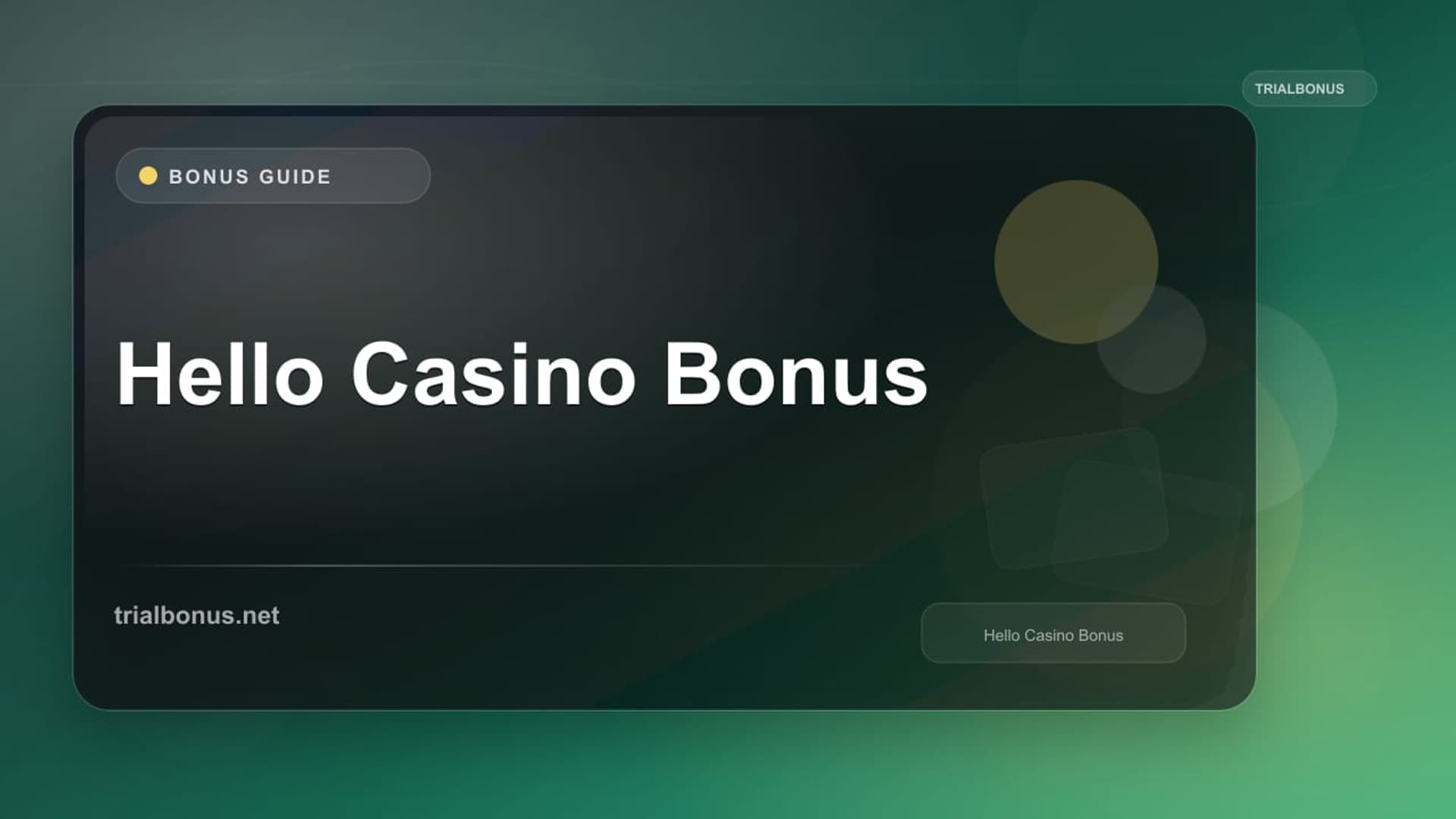 Hello Casino Bonus