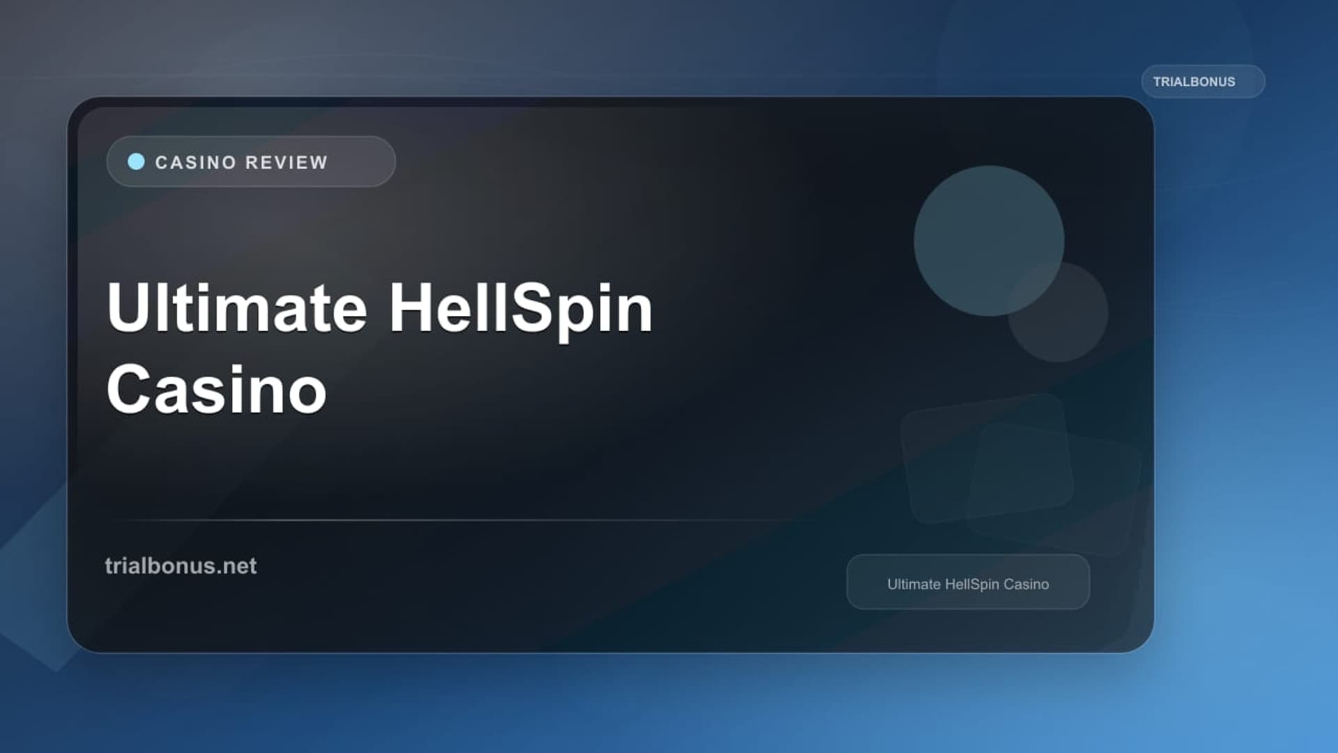Ultimate HellSpin Casino
