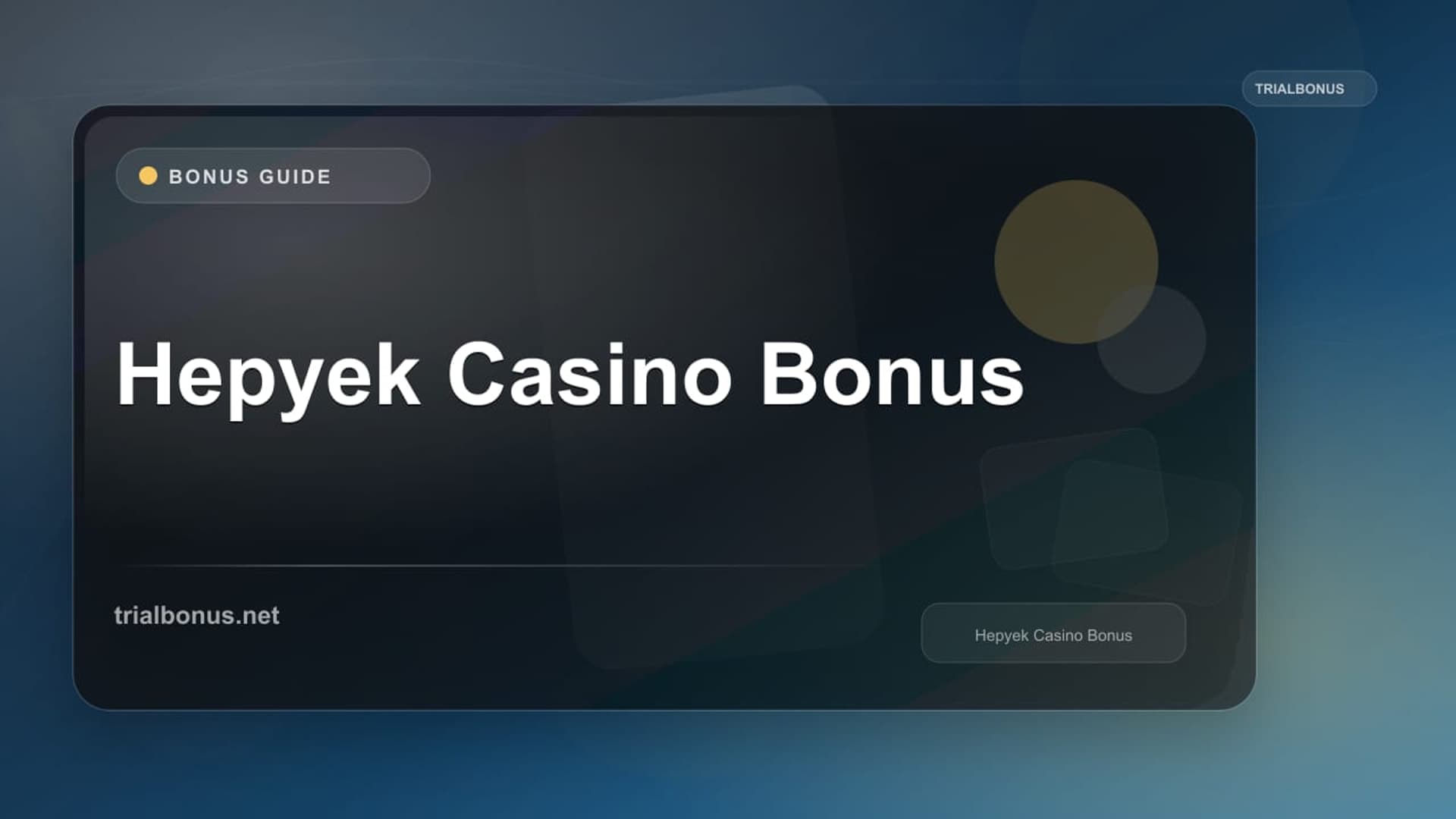 Hepyek Casino Bonus