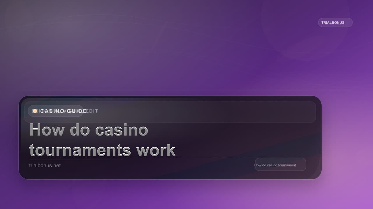 How do casino tournaments work Guide