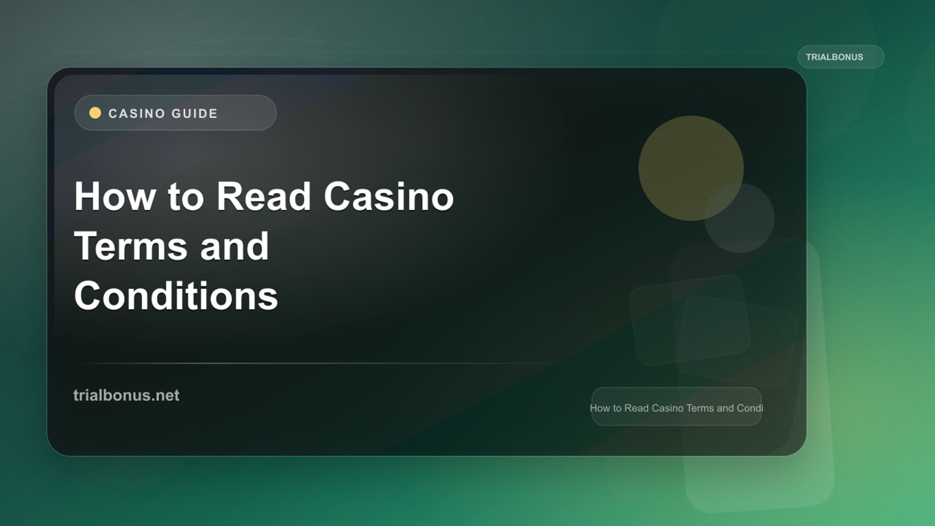 How to Read Casino Terms and Conditions