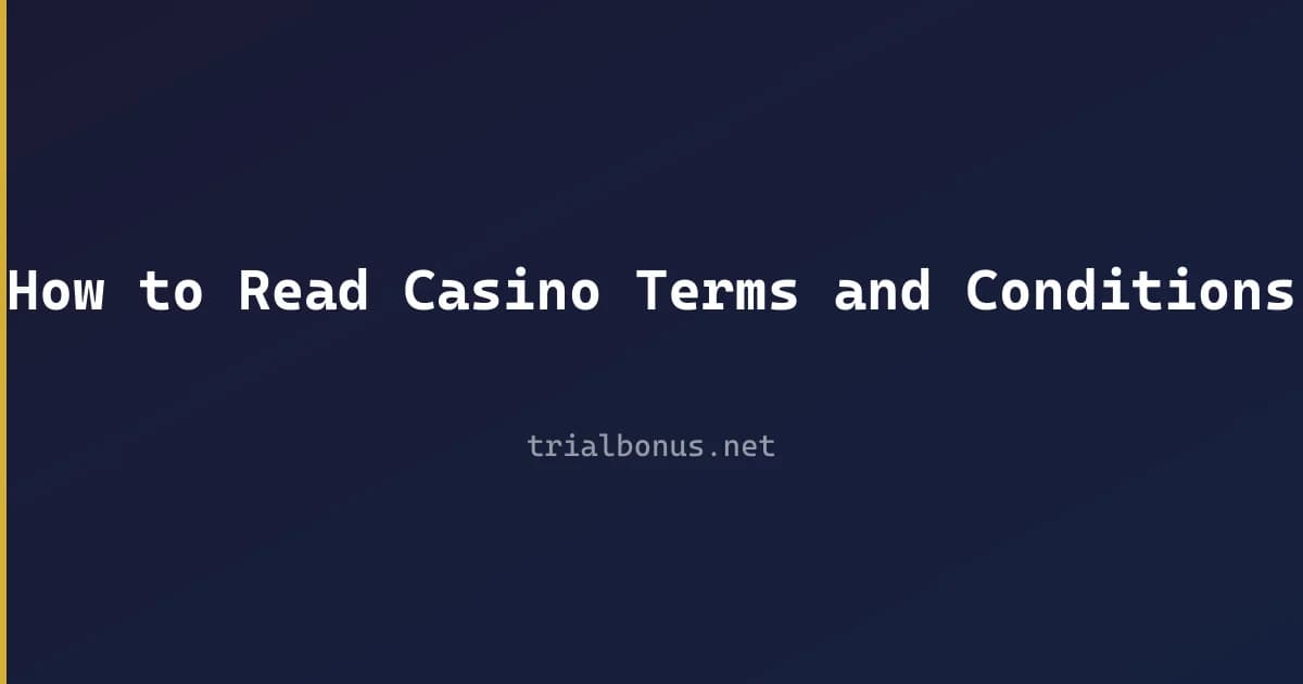 How to Read Casino Terms and Conditions review