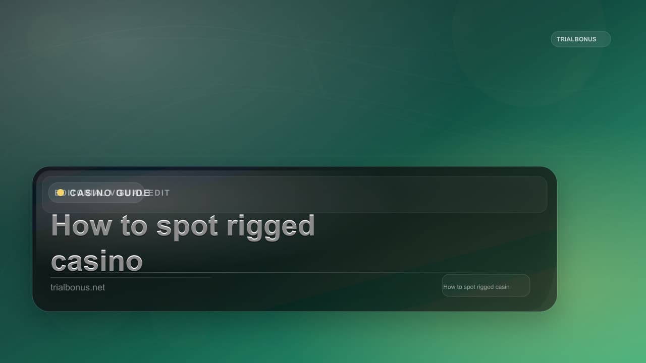 How to spot rigged online casino Guide