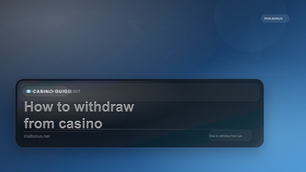 How to withdraw from online casino Guide