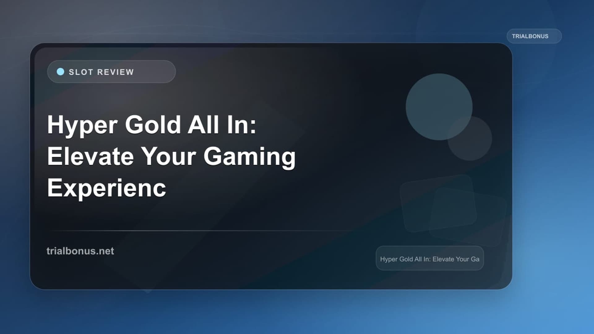 Hyper Gold All In: Elevate Your Gaming Experience