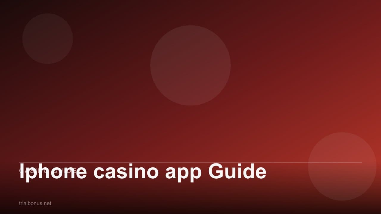 Iphone casino app Guide