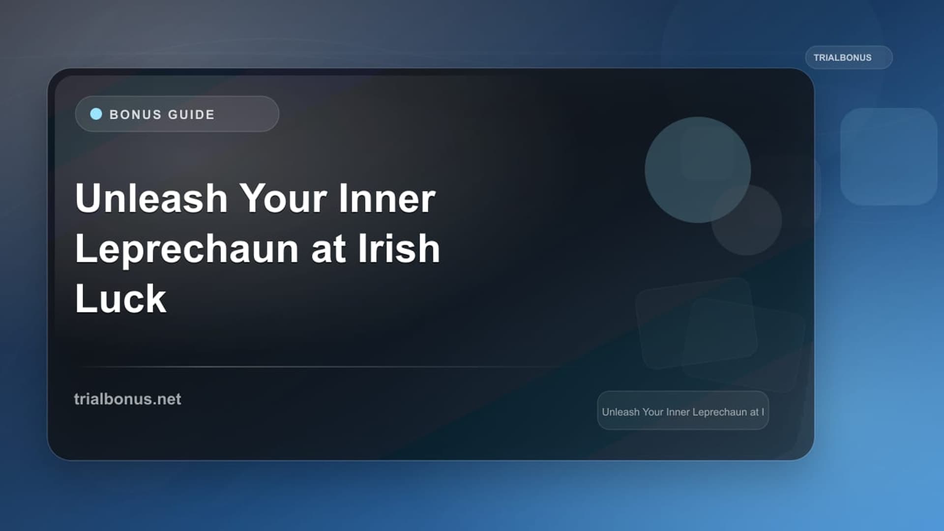 Irish Luck Casino Bonus: Terms and Checks