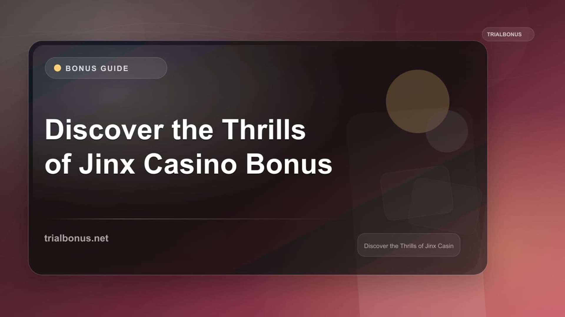 Discover the Thrills of Jinx Casino Bonus