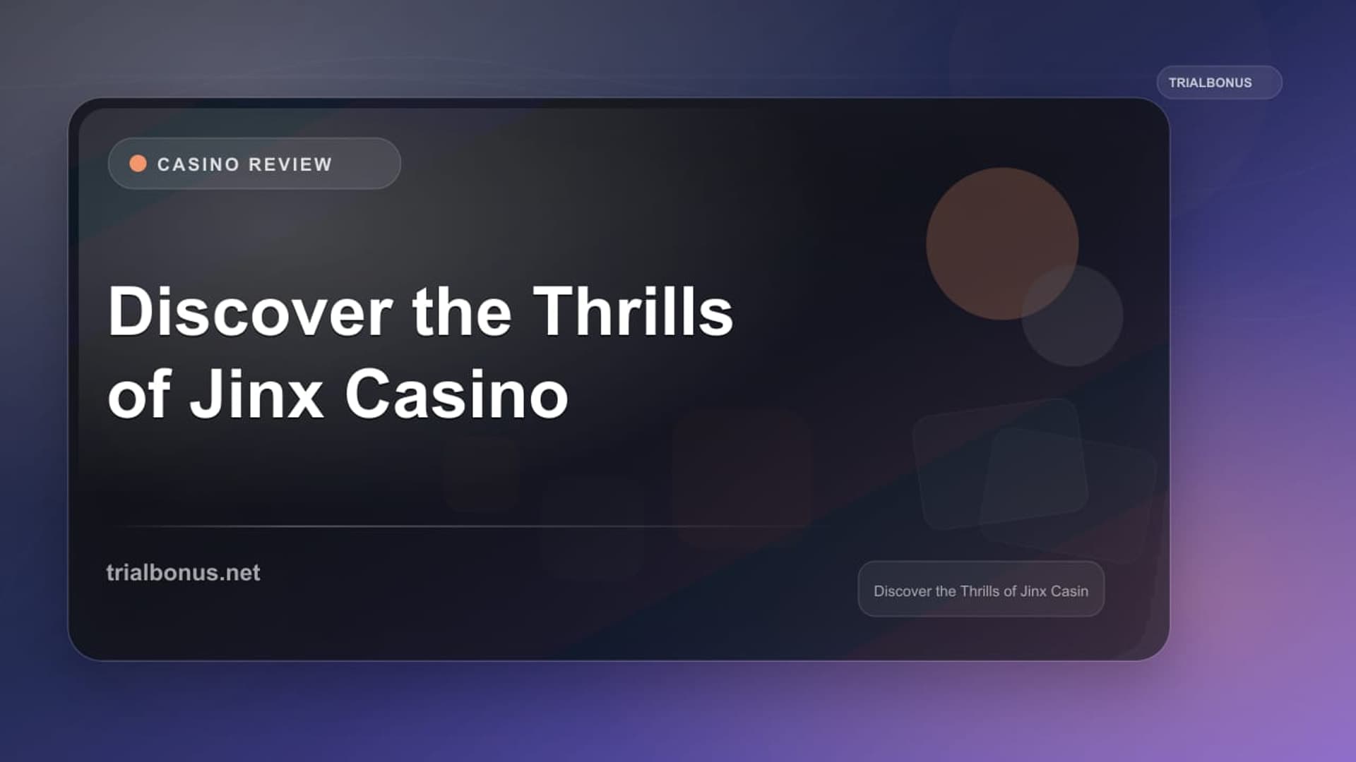 Discover the Thrills of Jinx Casino
