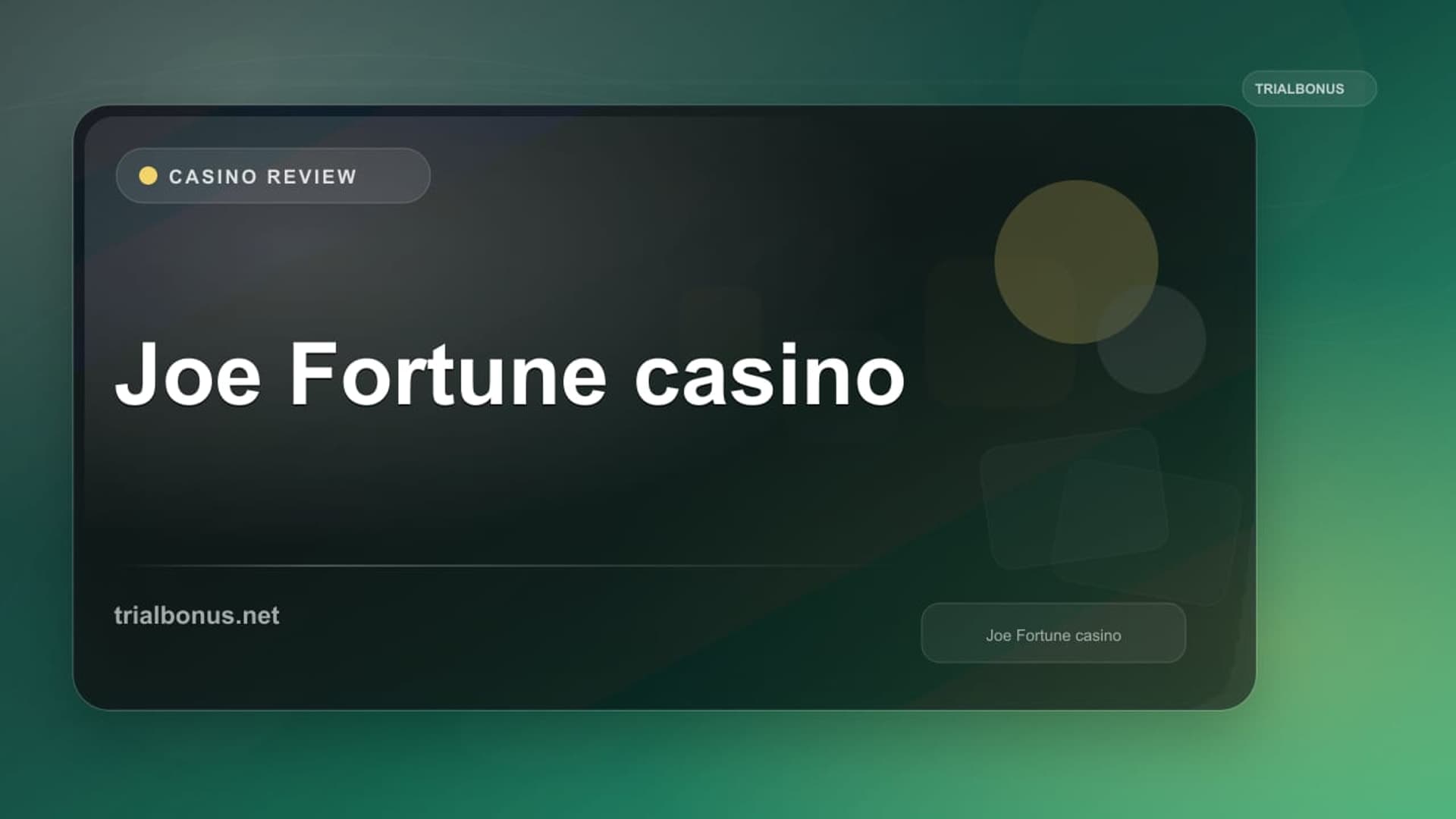 Joe Fortune Casino