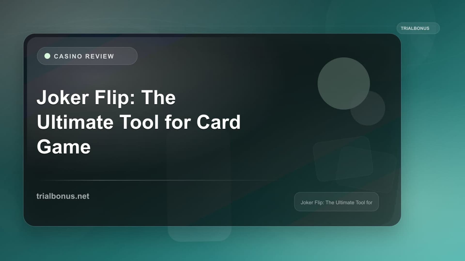 Joker Flip: The Ultimate Tool for Card Game Enthusiasts