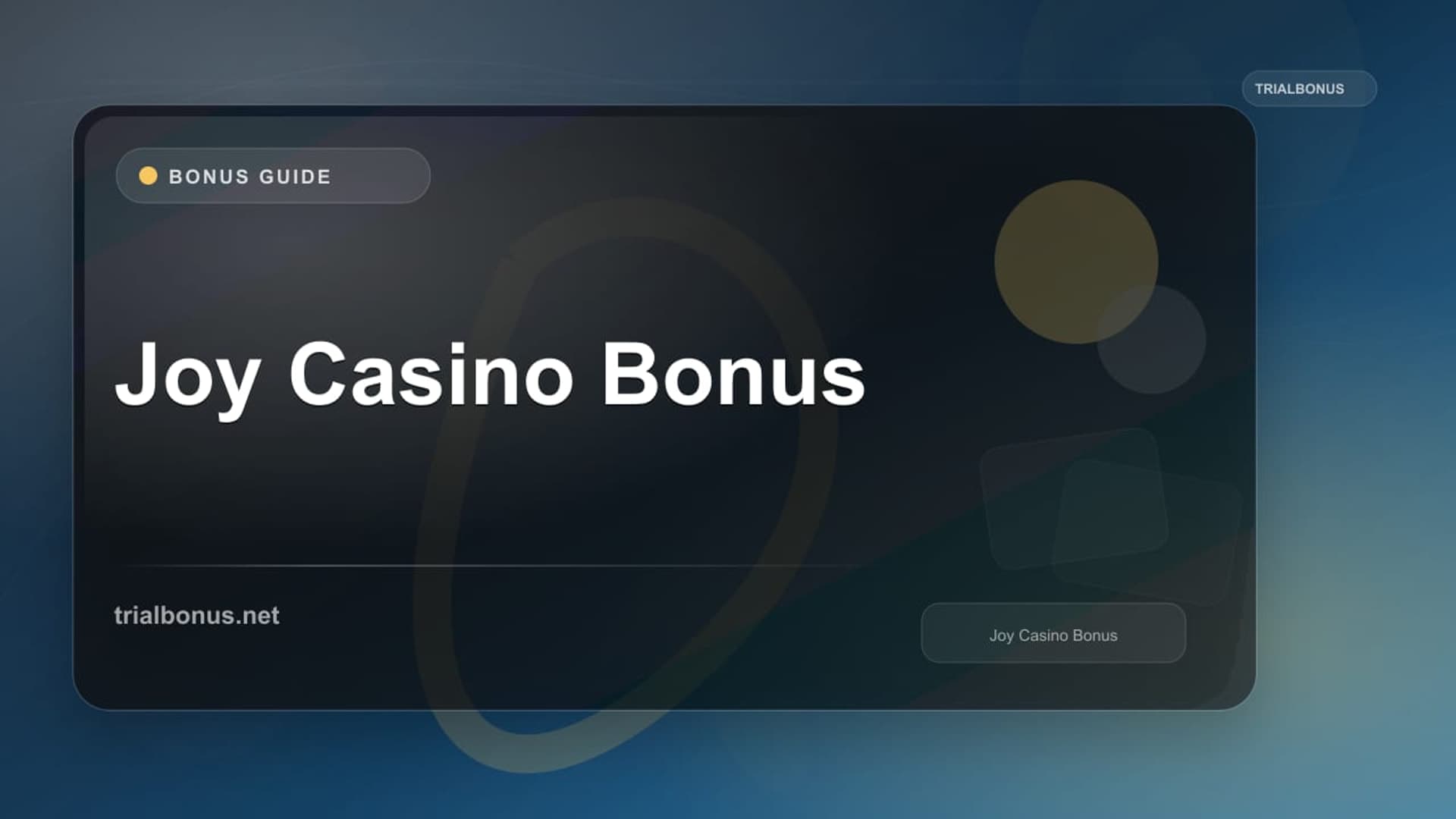 Joy Casino Bonus
