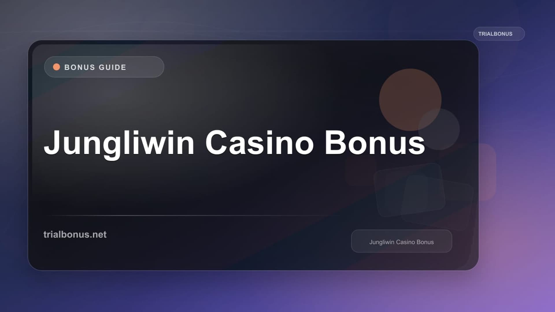 Jungliwin Casino Bonus