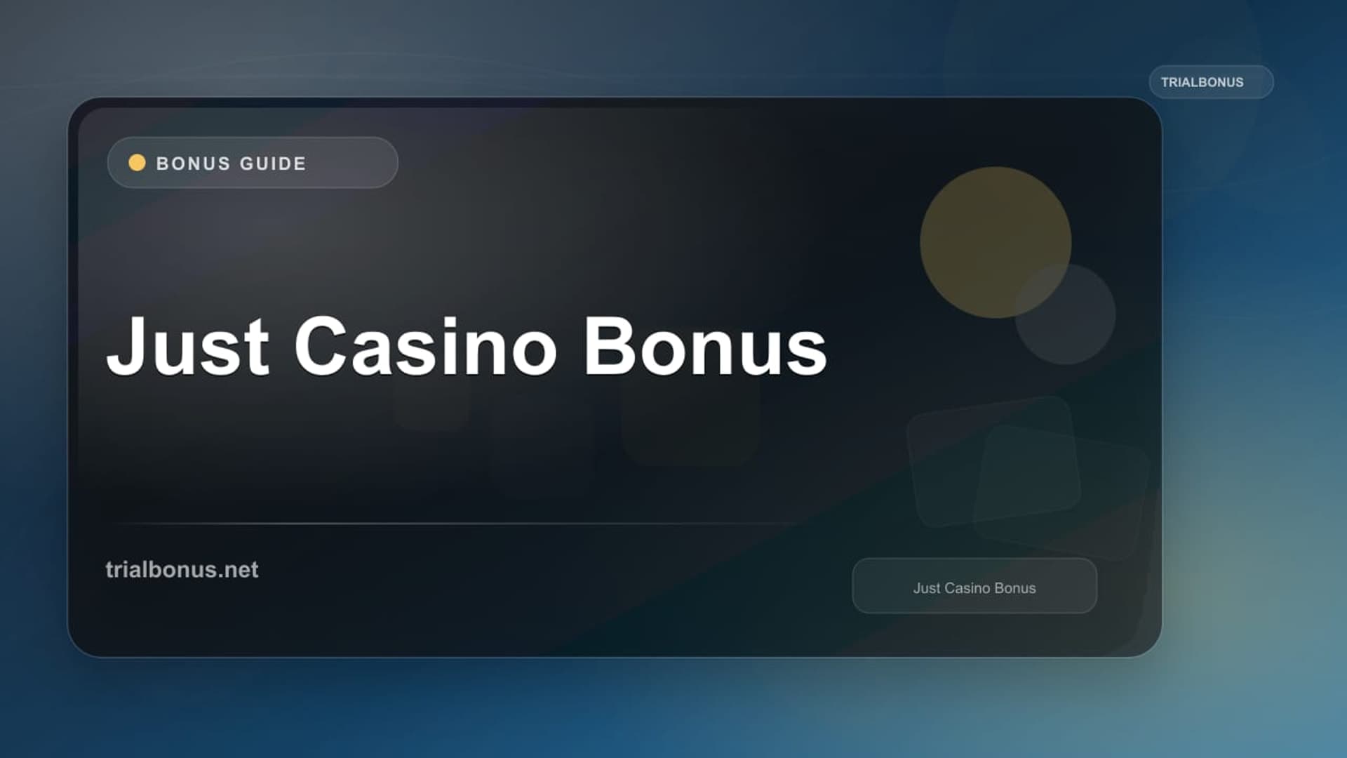 Just Casino Bonus