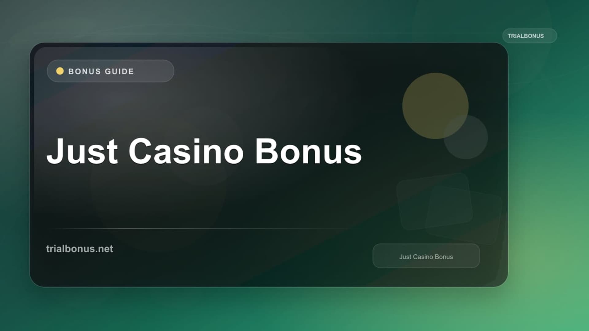 Just Casino Bonus