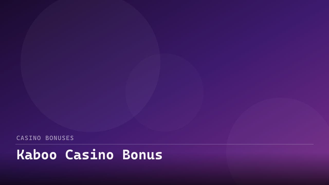 Kaboo Casino Bonus