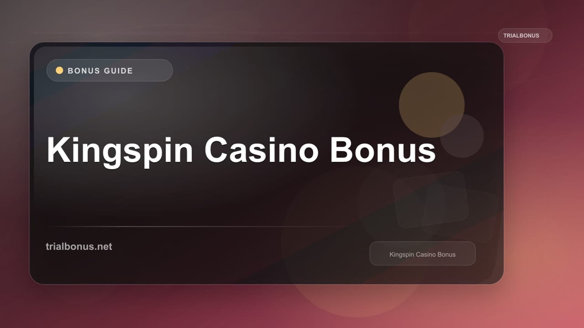 Kingspin Casino Bonus