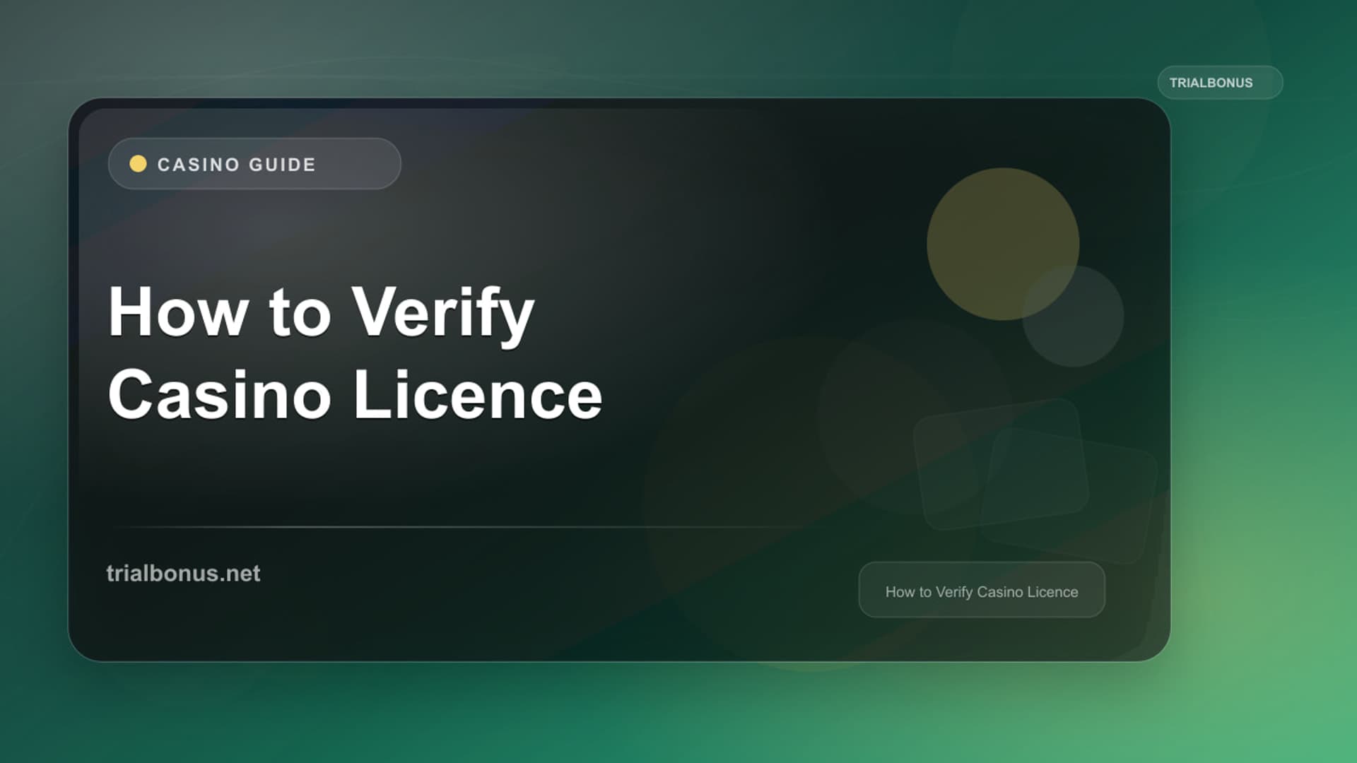 How to Verify a Casino Licence