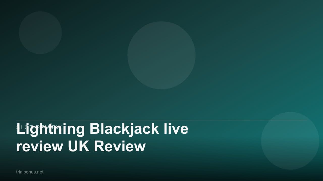 Lightning Blackjack live review UK Review