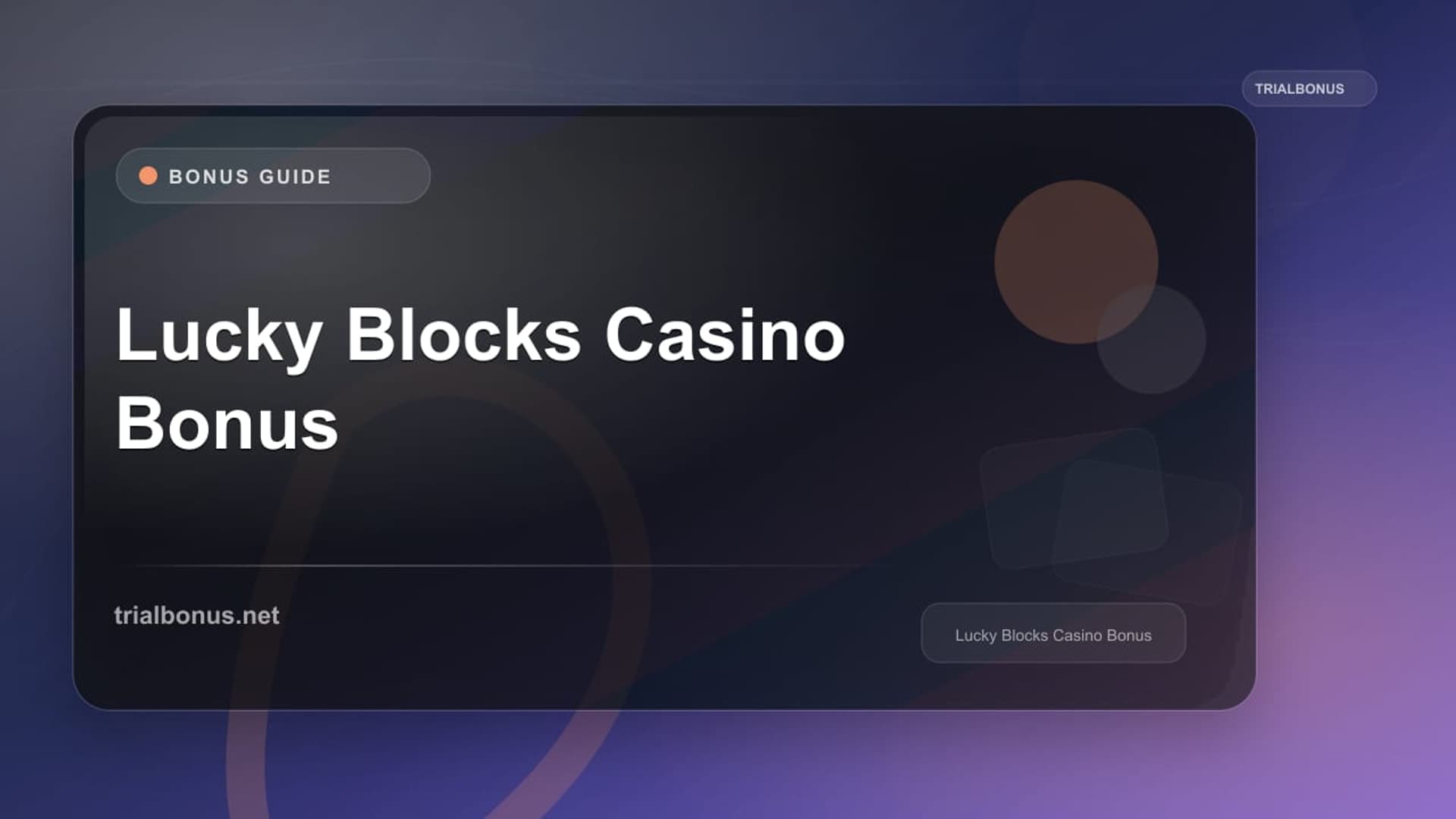 Lucky Blocks Casino Bonus