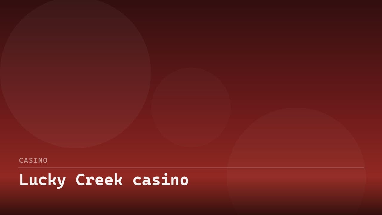 Lucky Creek casino