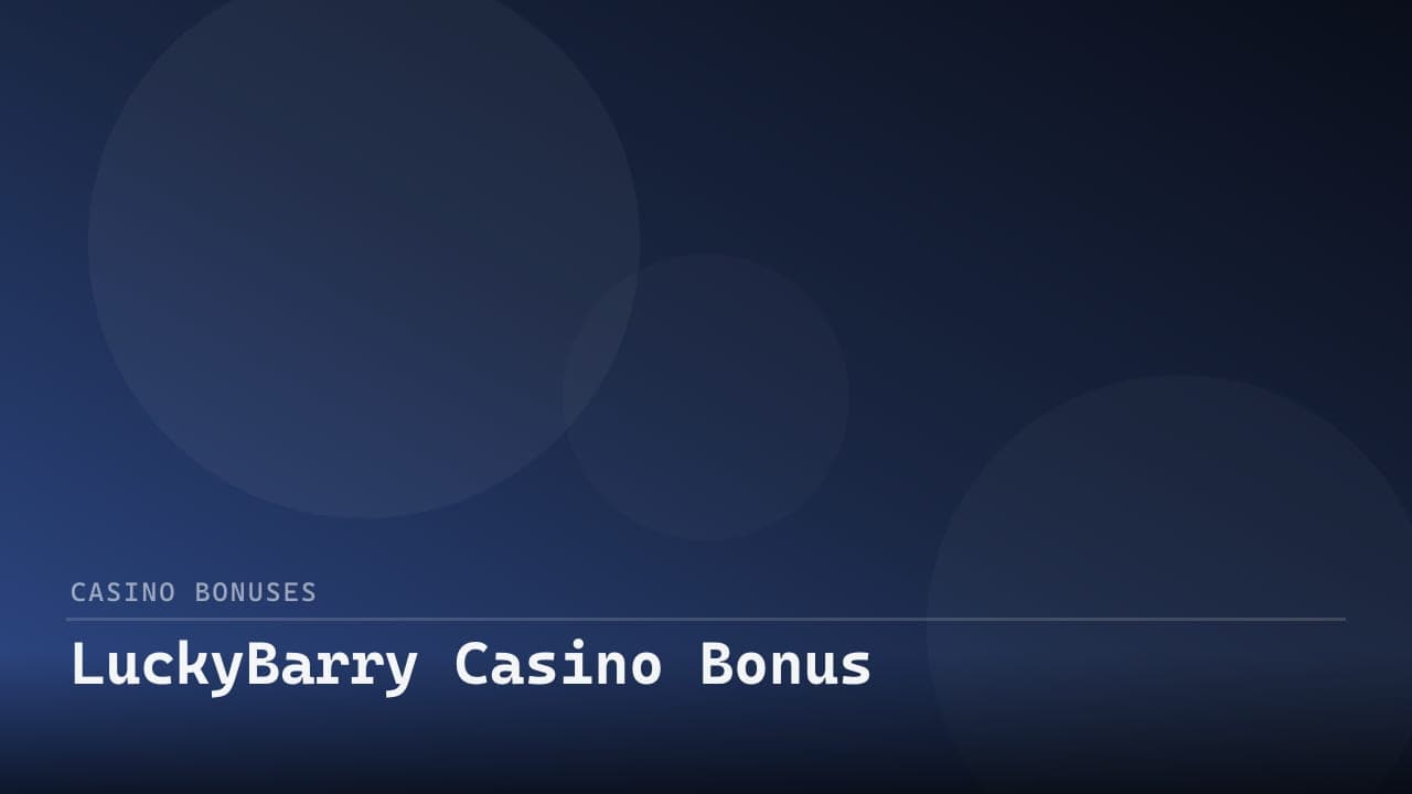 LuckyBarry Casino Bonus