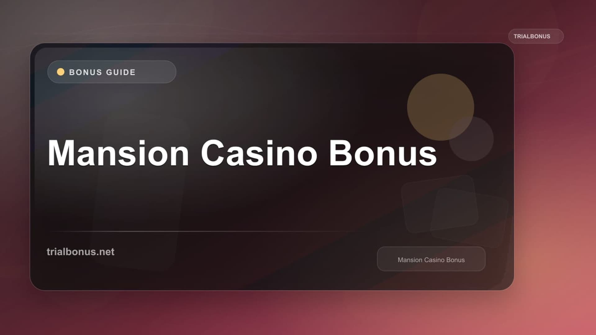 Mansion Casino Bonus