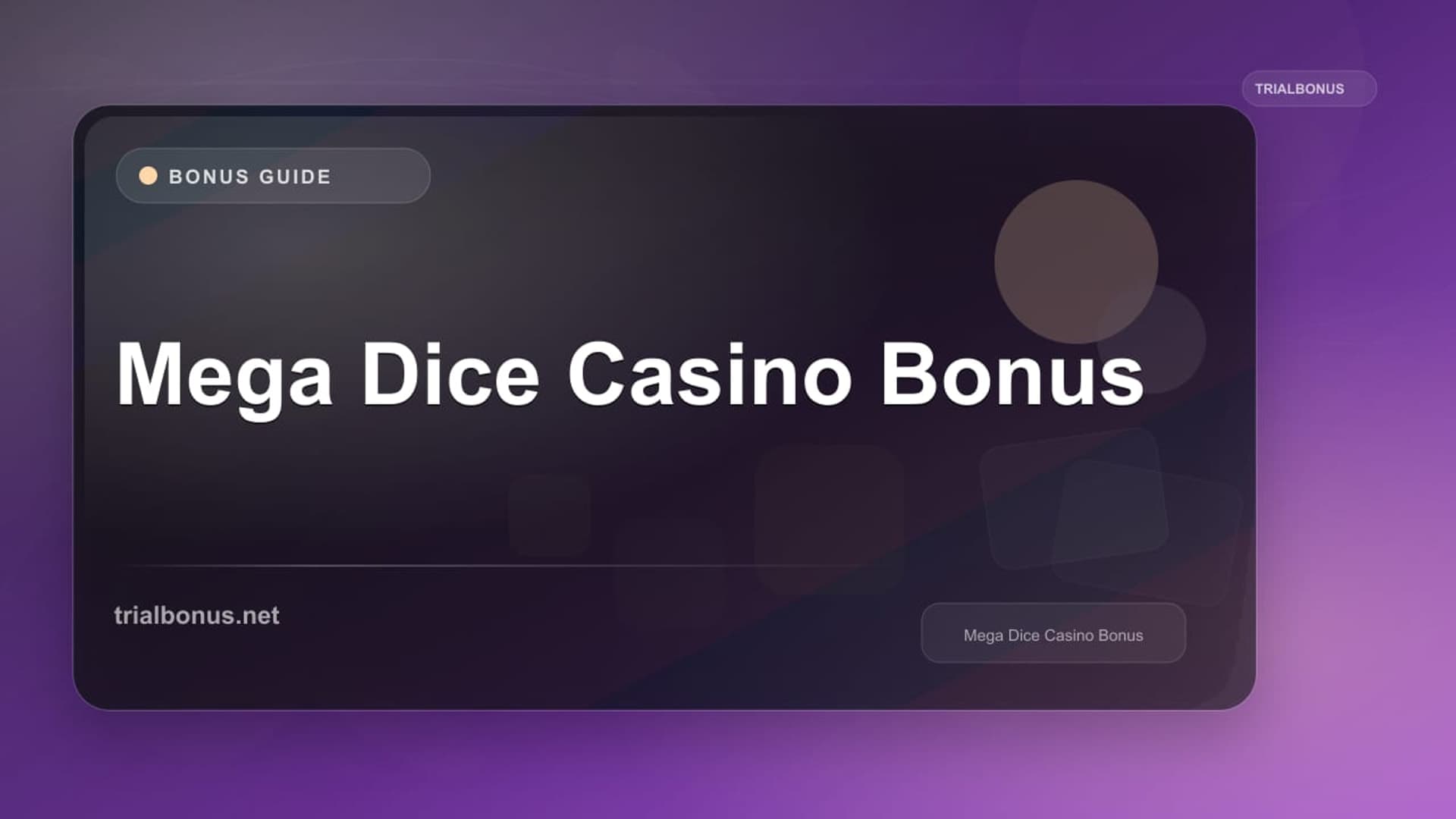 Mega Dice Casino Bonus