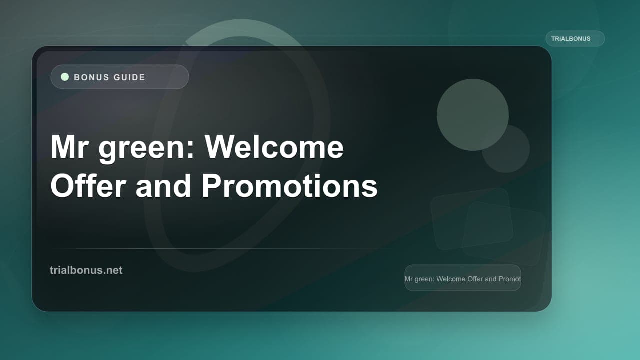 Mr green: Welcome Offer and Promotions