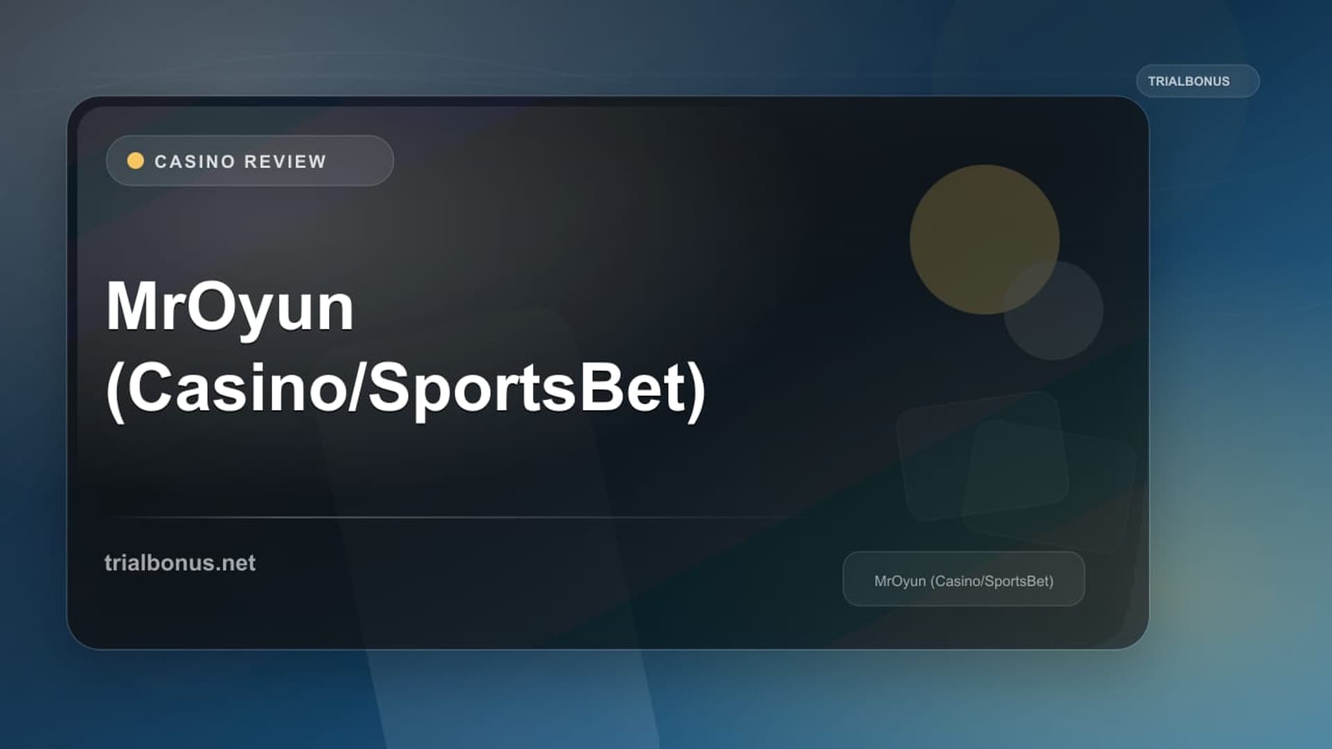 MrOyun (Casino/SportsBet) - Revenue Share