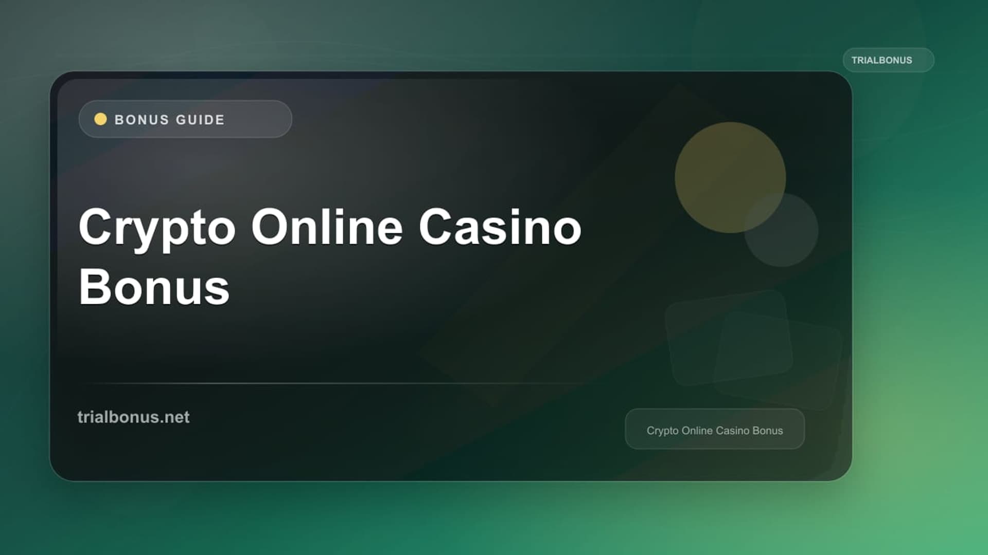 Crypto Online Casino Bonus