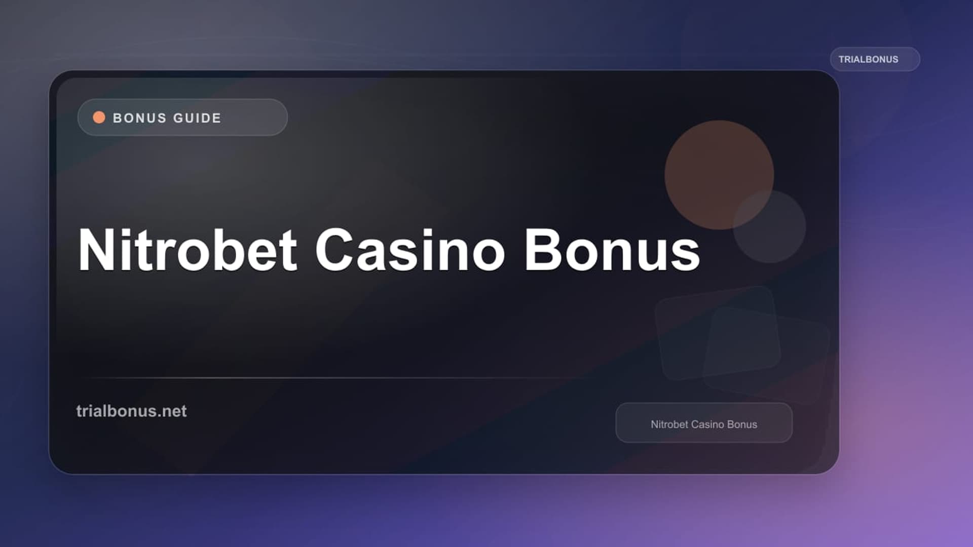 Nitrobet Casino Bonus
