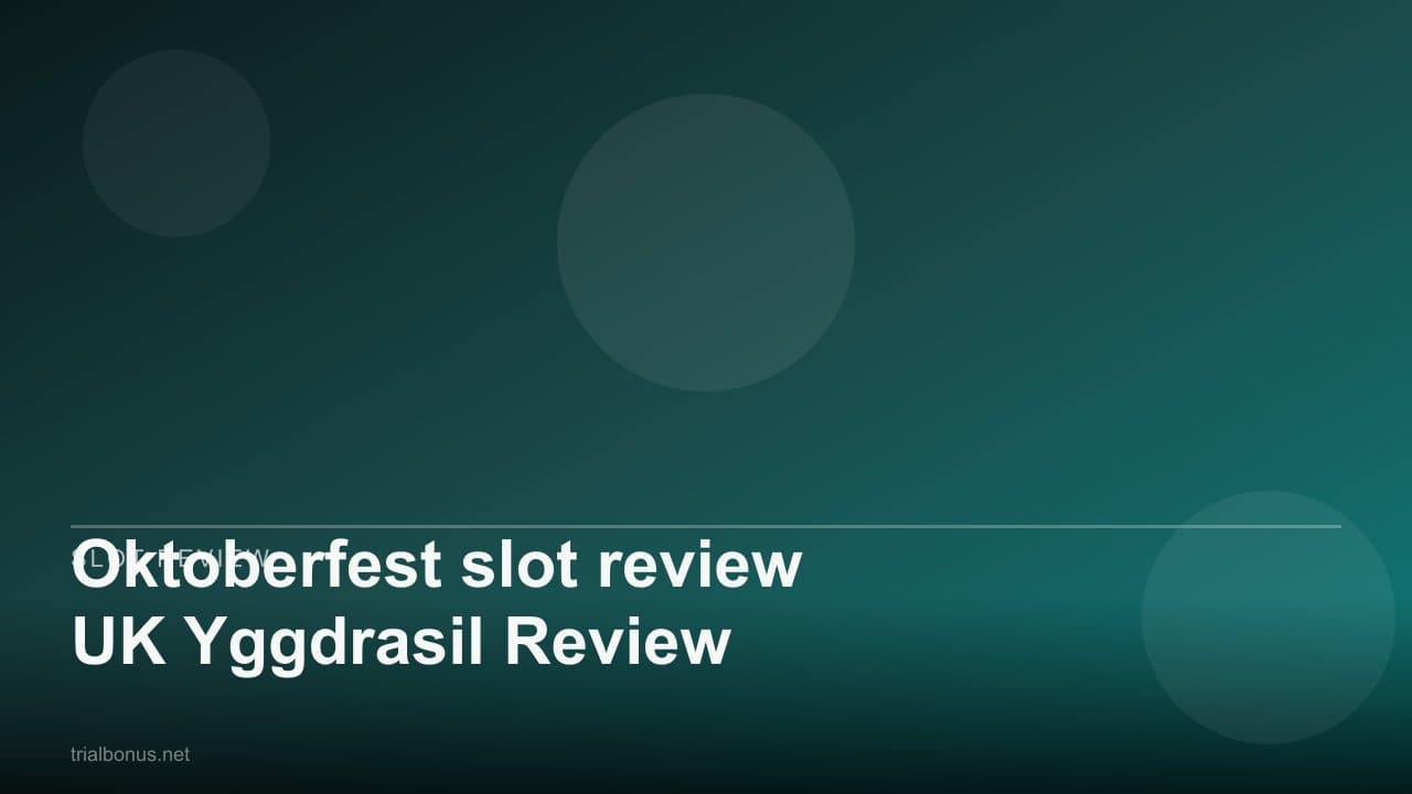 Oktoberfest slot review UK Yggdrasil Review
