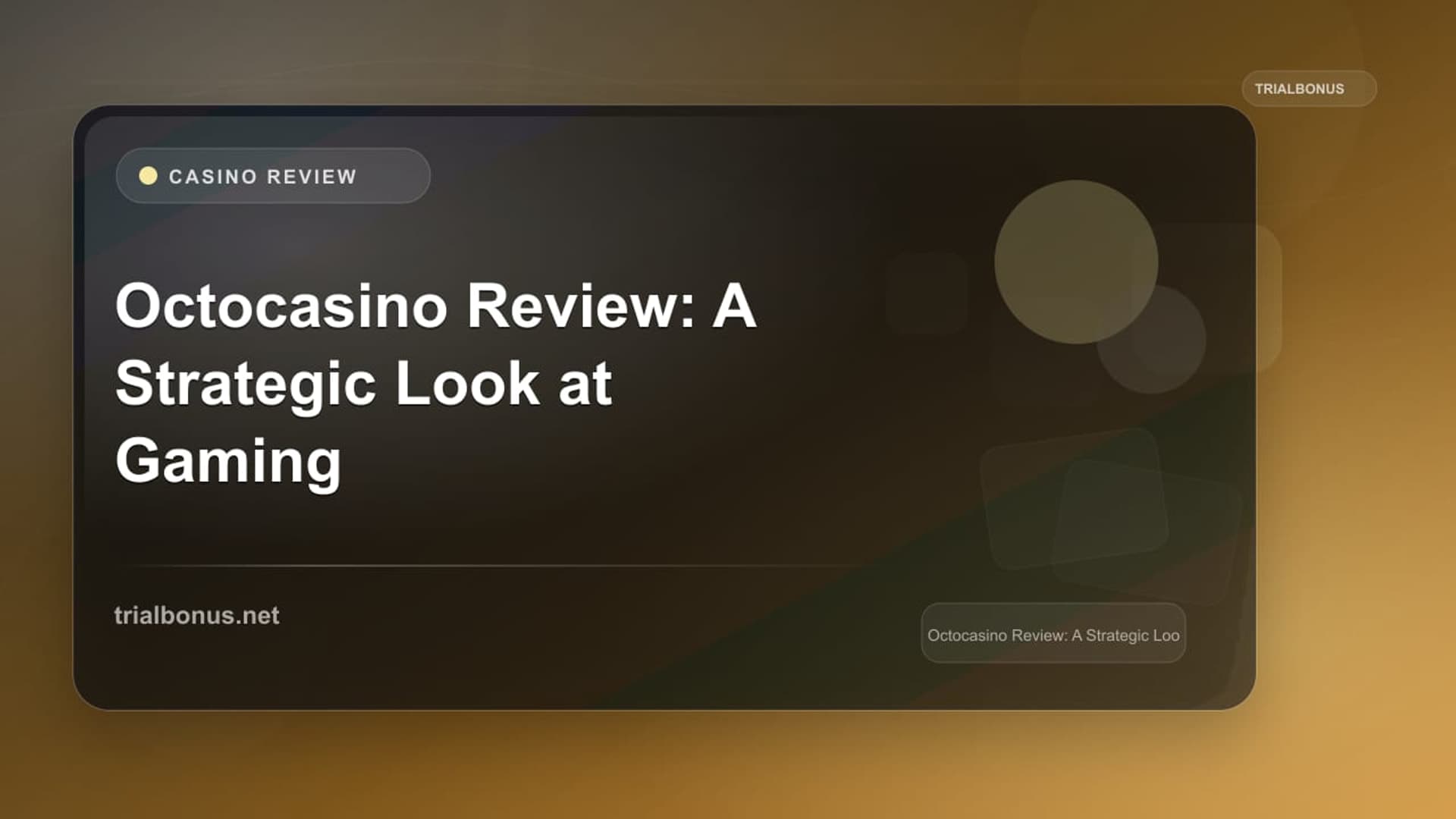 Octocasino Review: A Strategic Look at Gaming Excellence