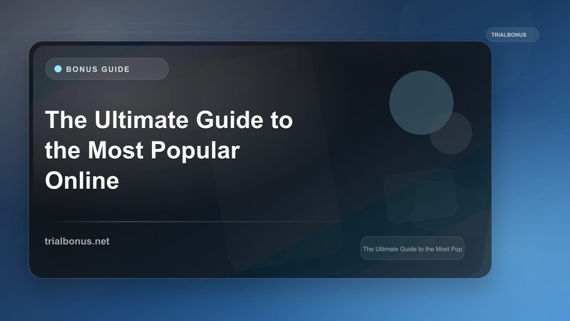 The Ultimate Guide to the Most Popular Online Casino Bonus