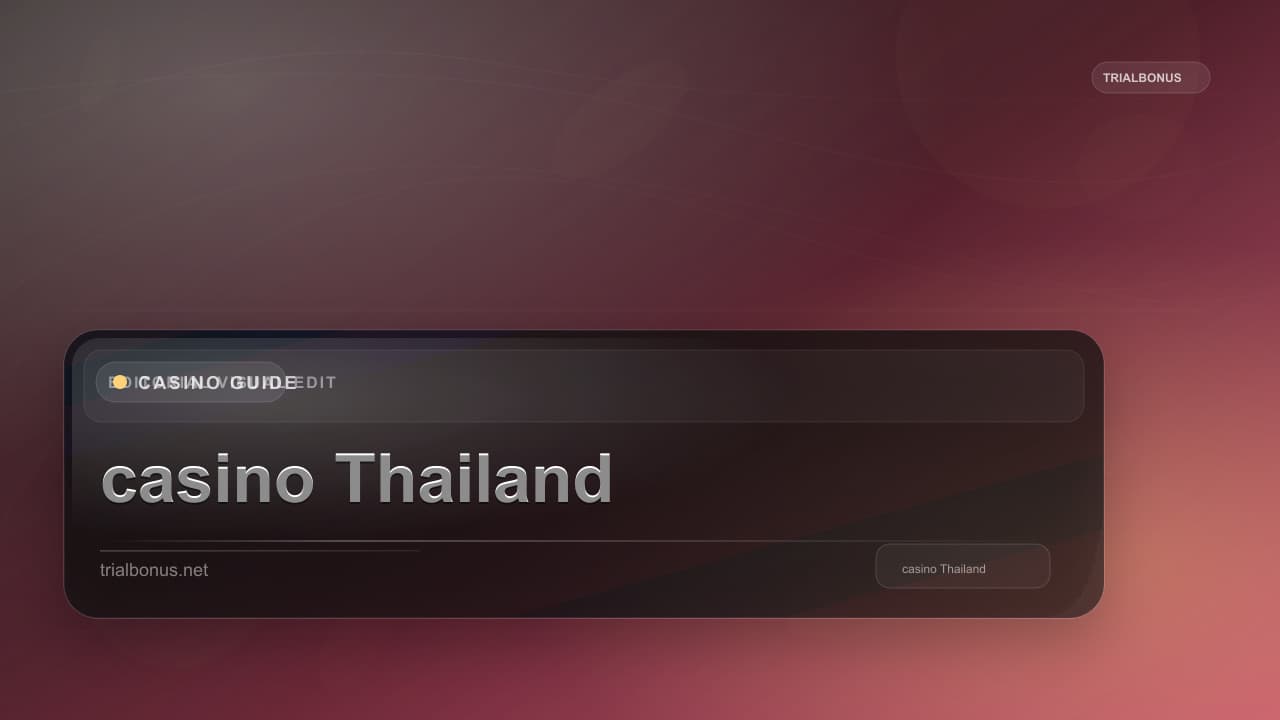Online casino Thailand Guide