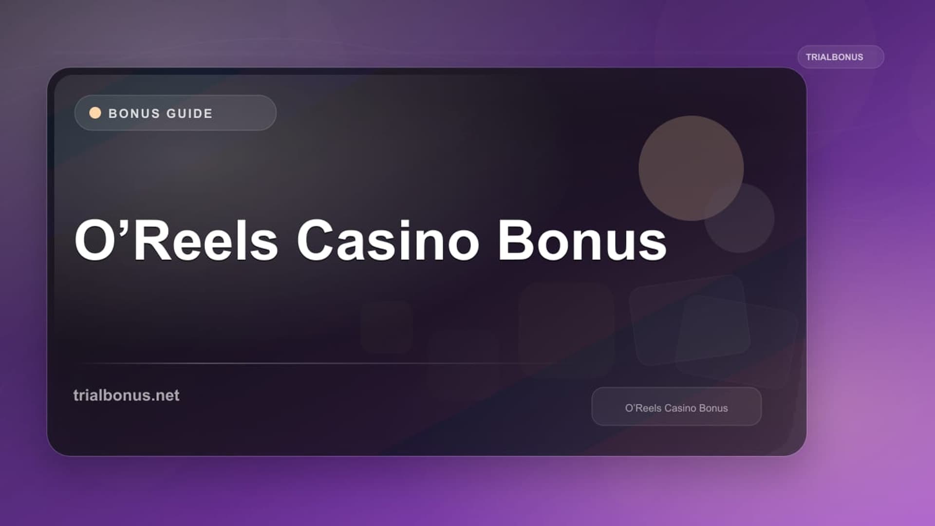 O’Reels Casino Bonus