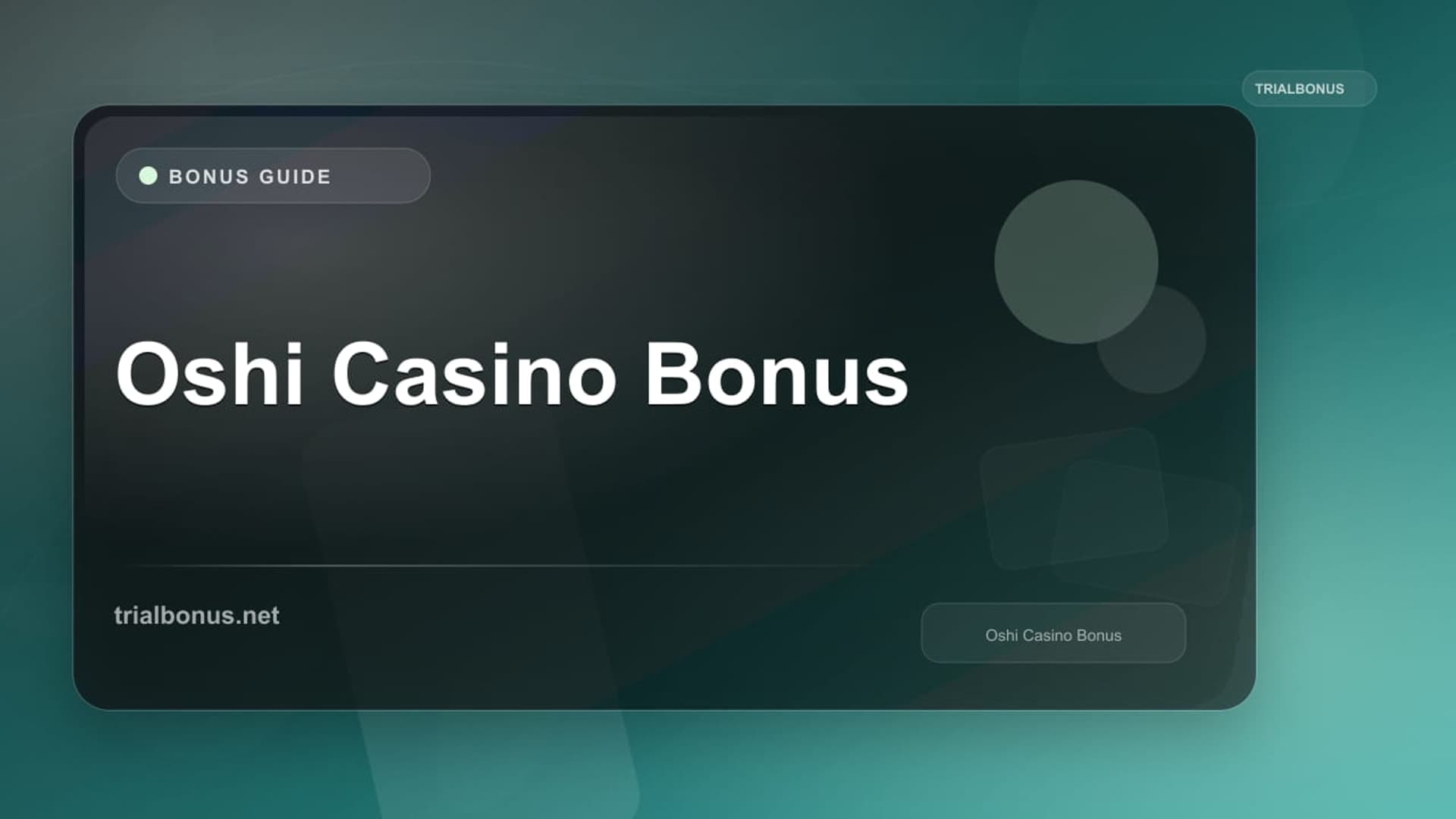 Oshi Casino Bonus