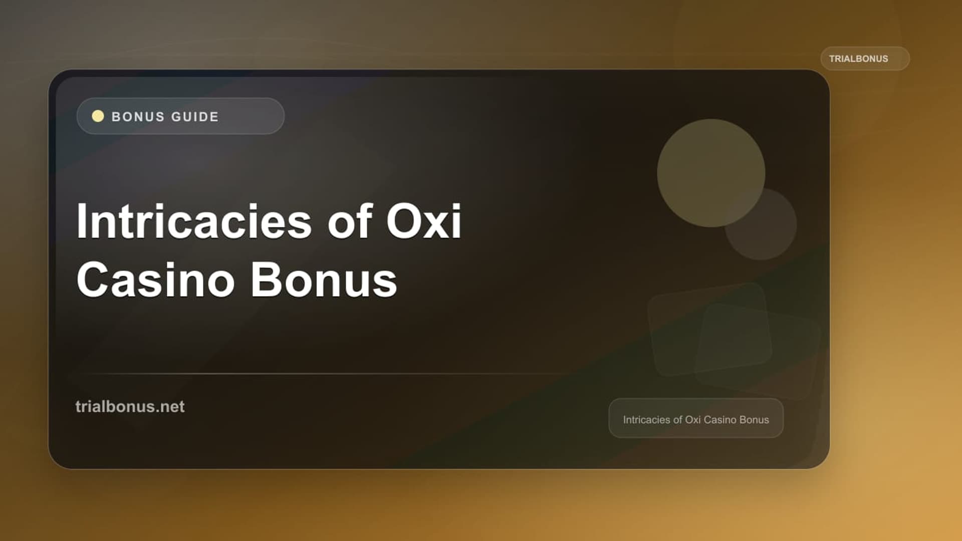 Intricacies of Oxi Casino Bonus