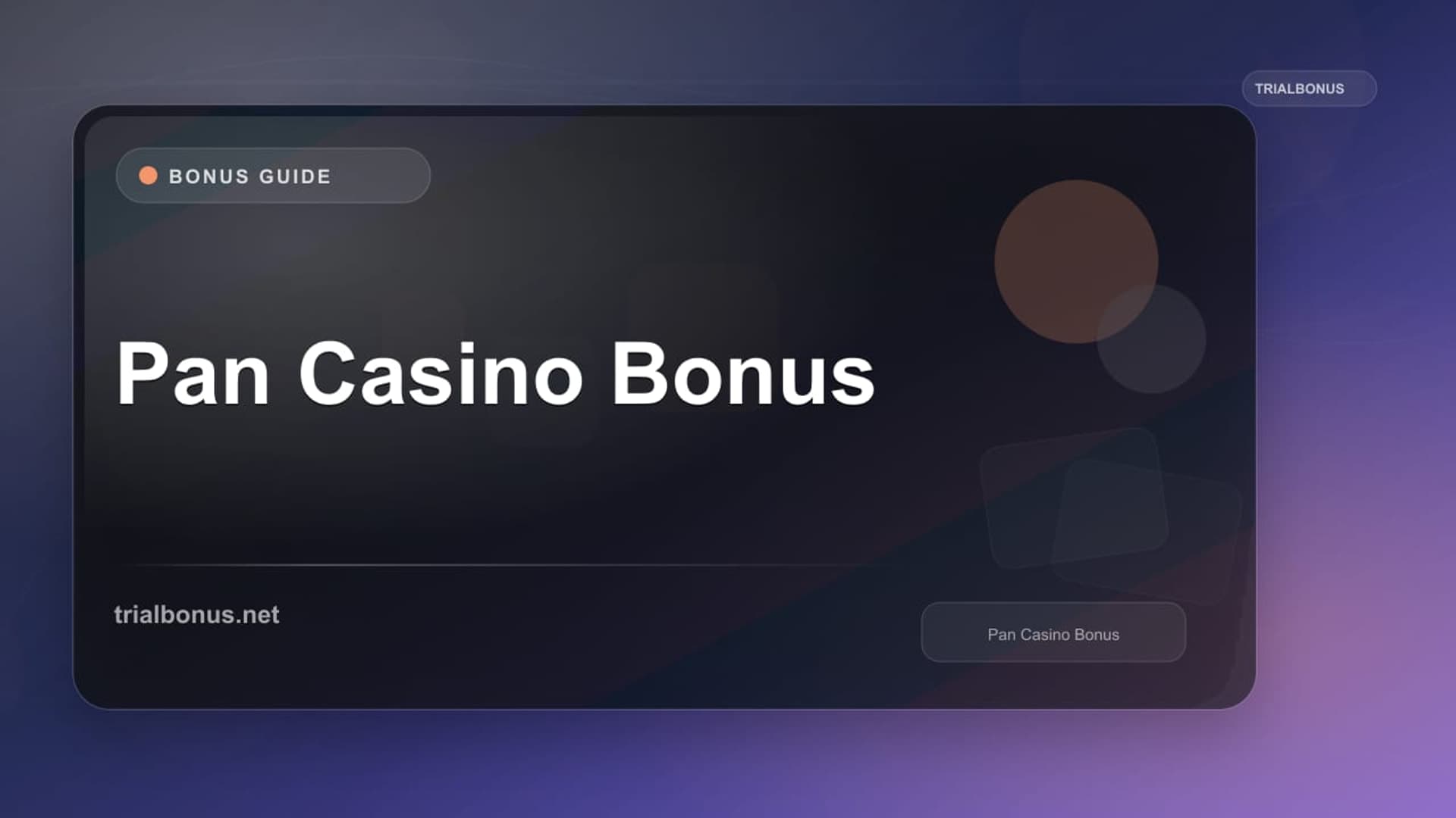 Pan Casino Bonus
