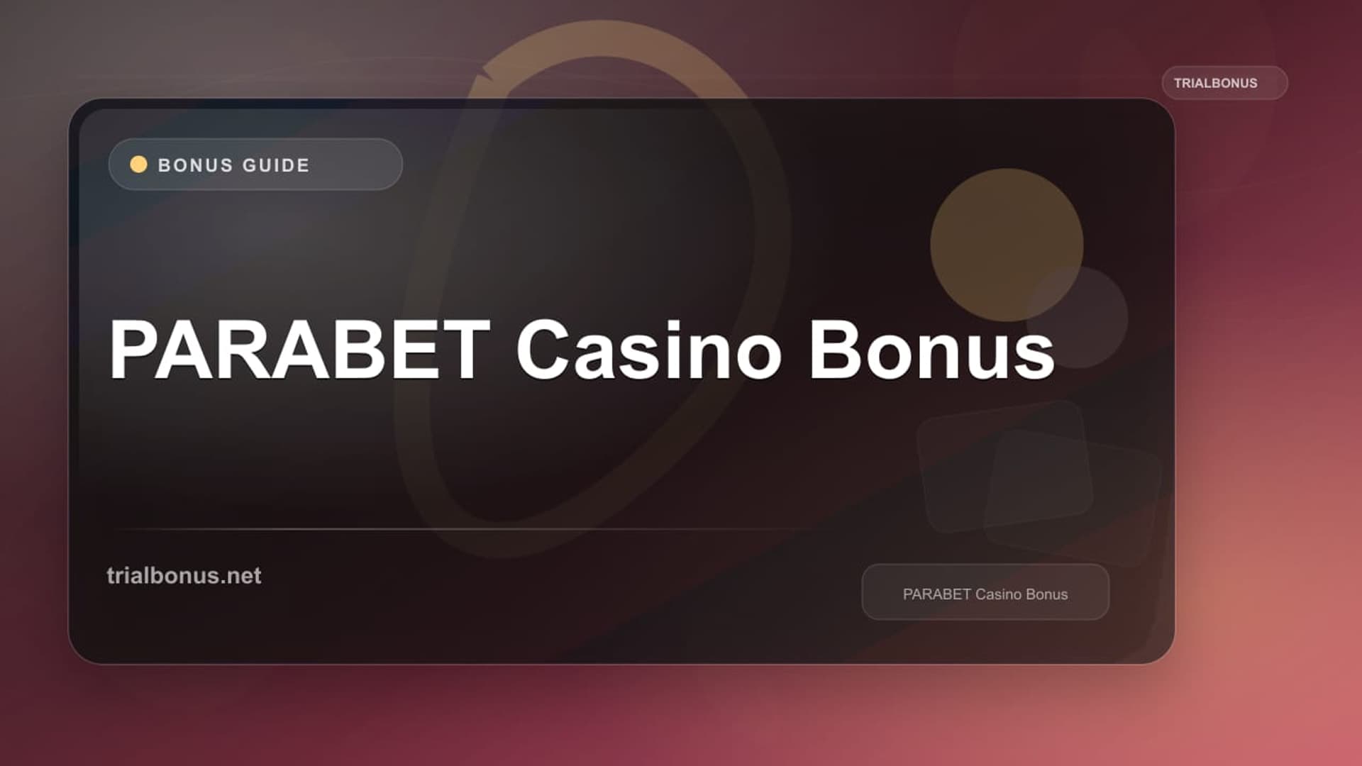 PARABET Casino Bonus