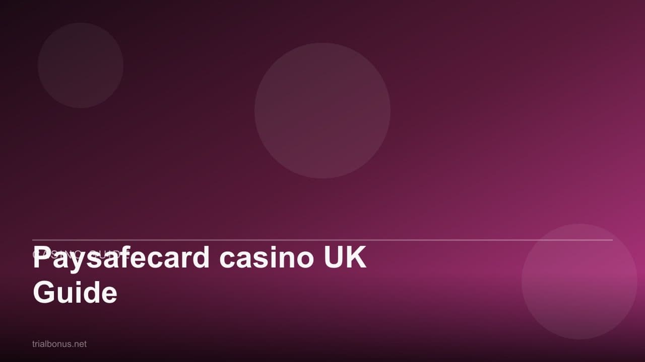 Paysafecard casino UK Guide