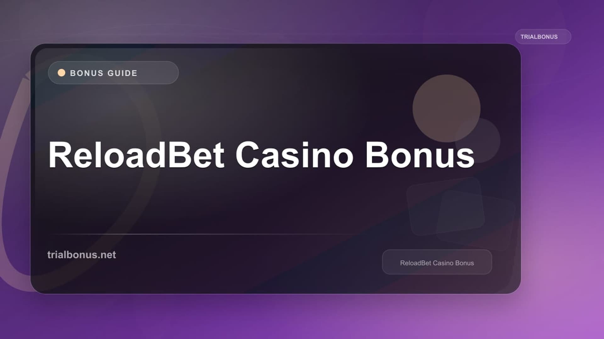 ReloadBet Casino Bonus