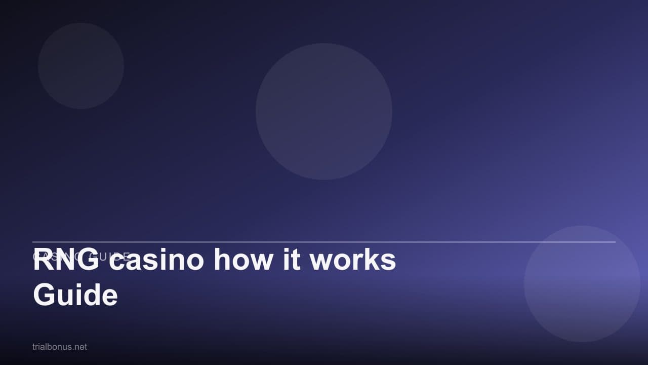RNG casino how it works Guide