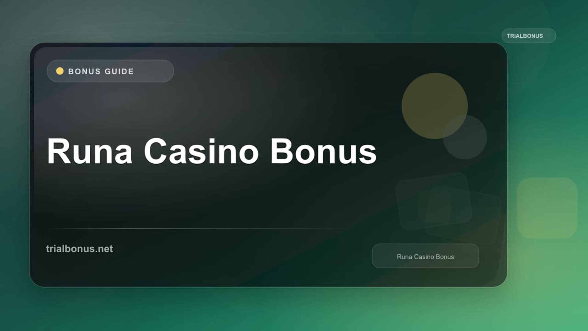 Runa Casino Bonus