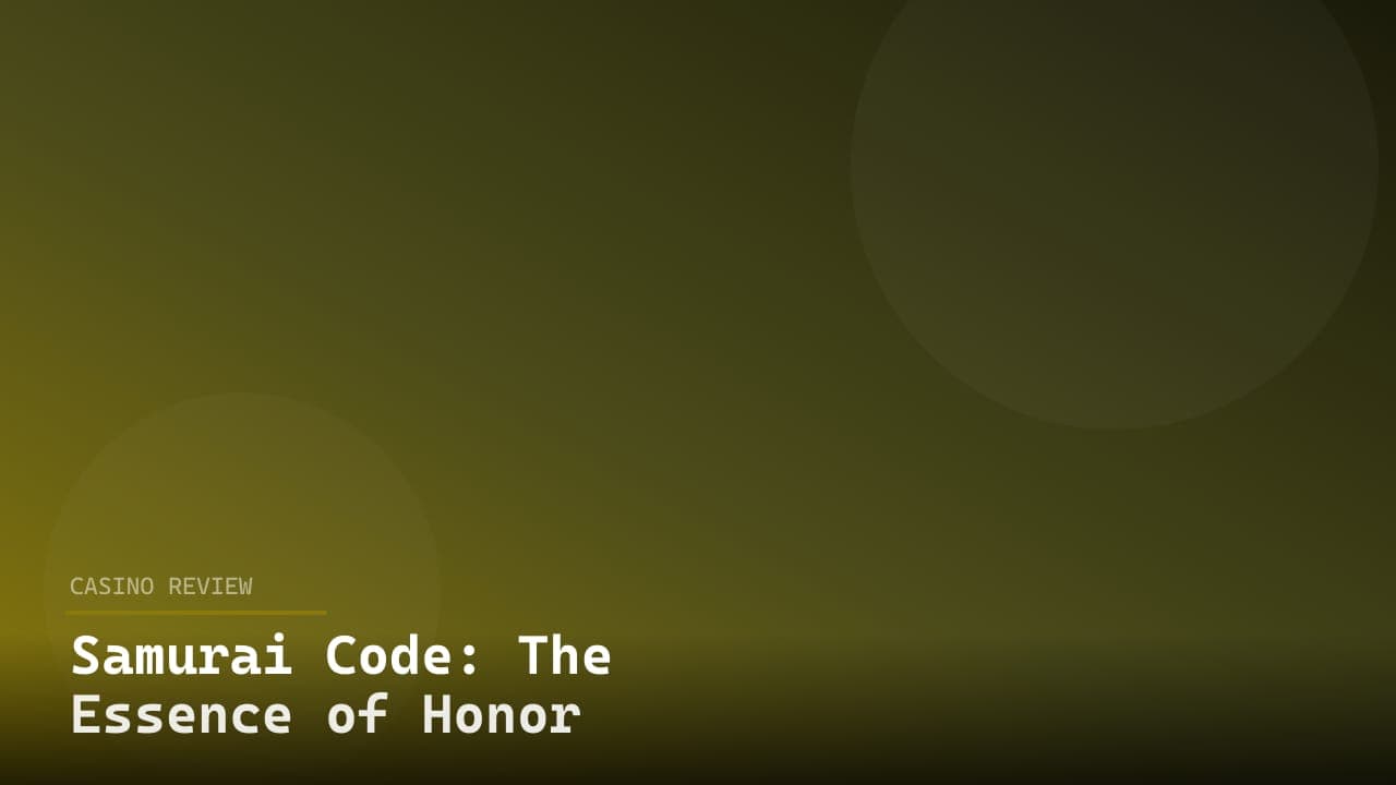 Samurai Code: The Essence of Honor in Online Slot Gaming