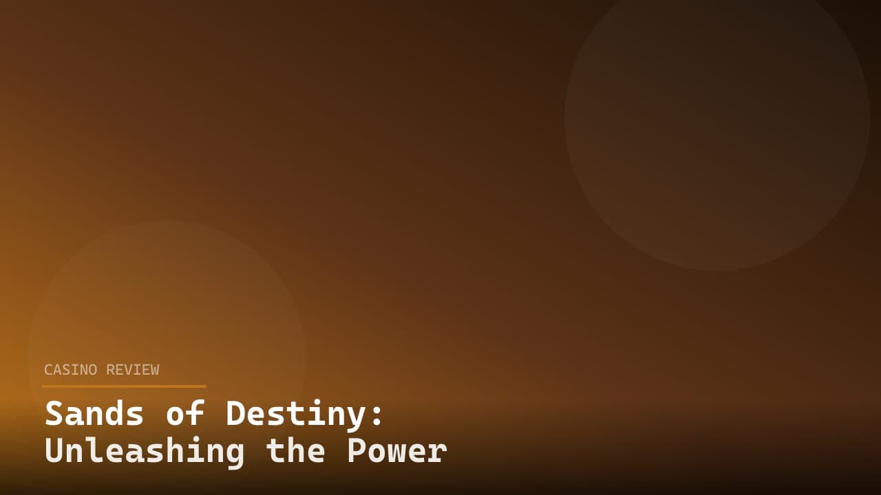 Sands of Destiny: Unleashing the Power of Ancient Gaming